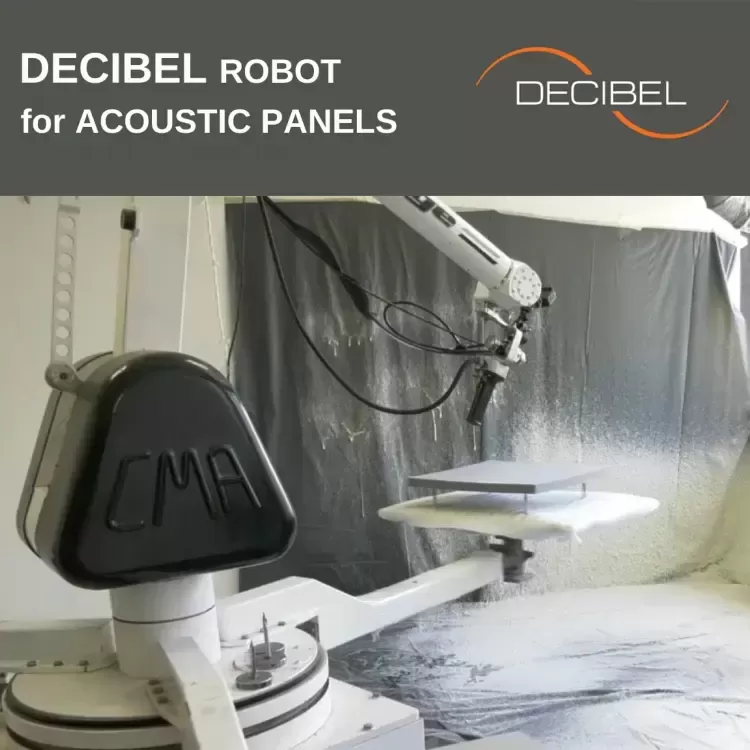 DECIBEL wprowadza robota karuzelowego do produkcji paneli akustycznych