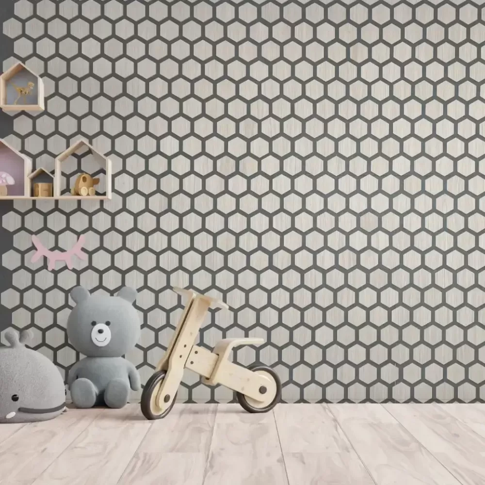 HexyBEL™ - Acoustic Panel with veneered MDF and PET Felt